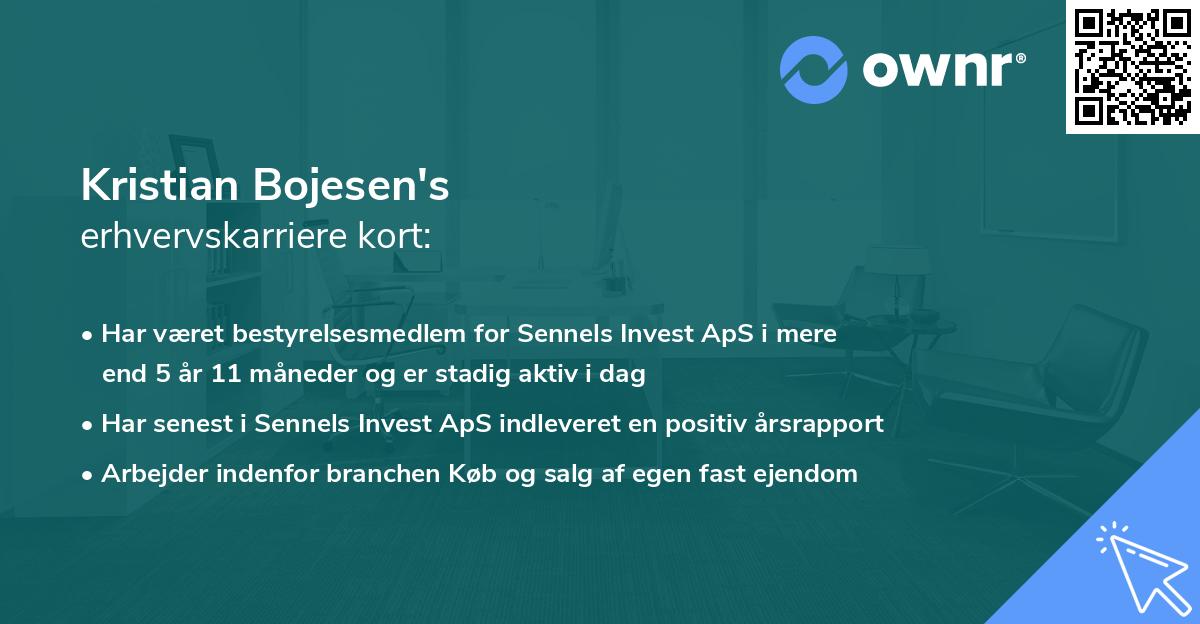 Kristian Bojesen's erhvervskarriere kort