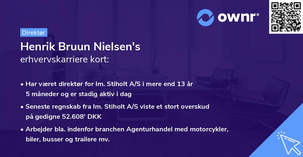 Henrik Bruun Nielsen's erhvervskarriere kort