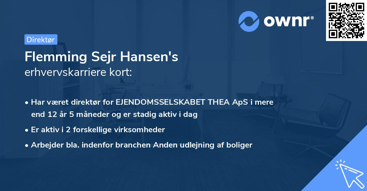 Flemming Sejr Hansen's erhvervskarriere kort
