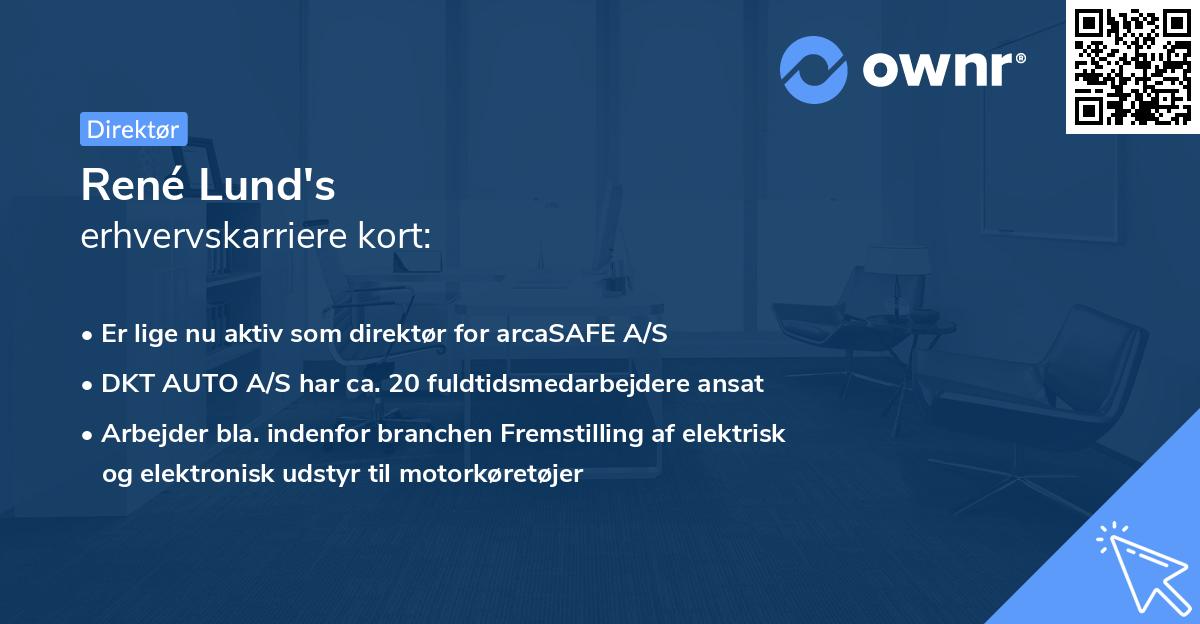 René Lund's erhvervskarriere kort