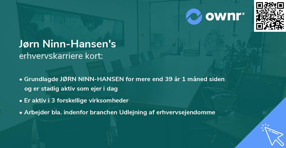 Jørn Ninn-Hansen's erhvervskarriere kort