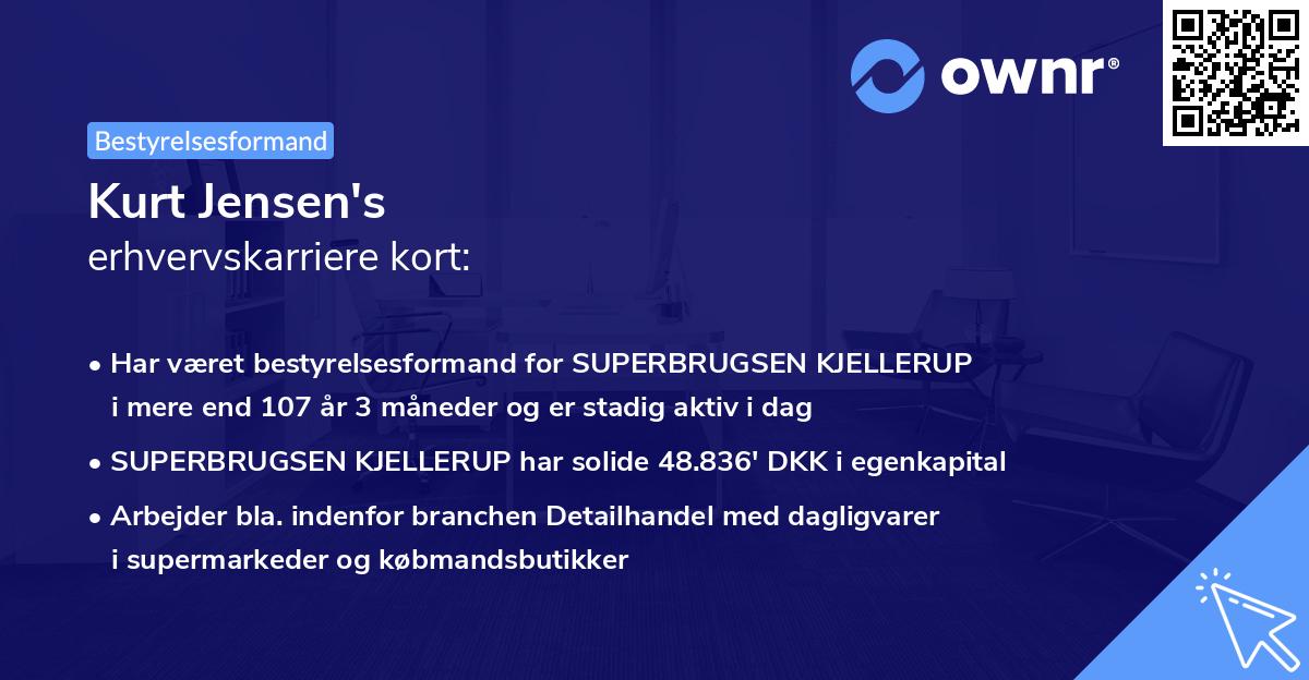 Kurt Jensen's erhvervskarriere kort