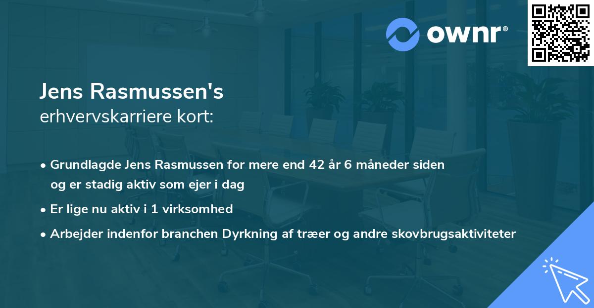Jens Rasmussen's erhvervskarriere kort
