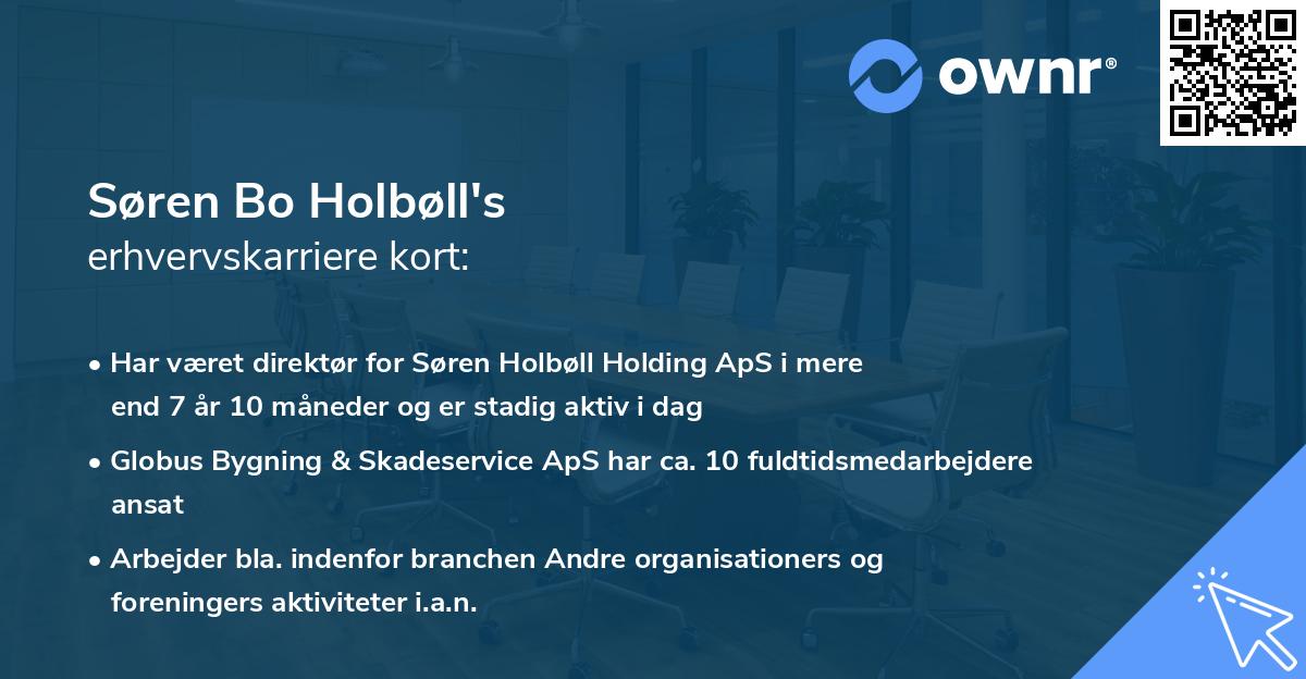 Søren Bo Holbøll's erhvervskarriere kort