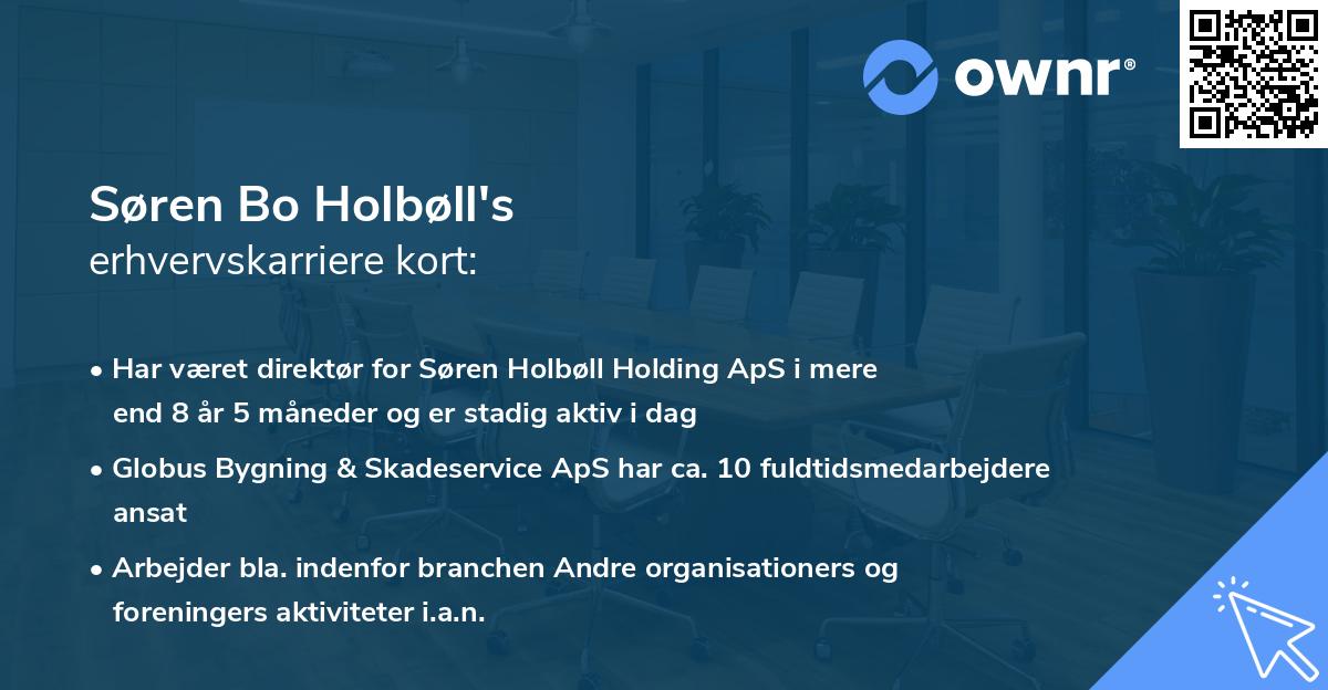 Søren Bo Holbøll's erhvervskarriere kort