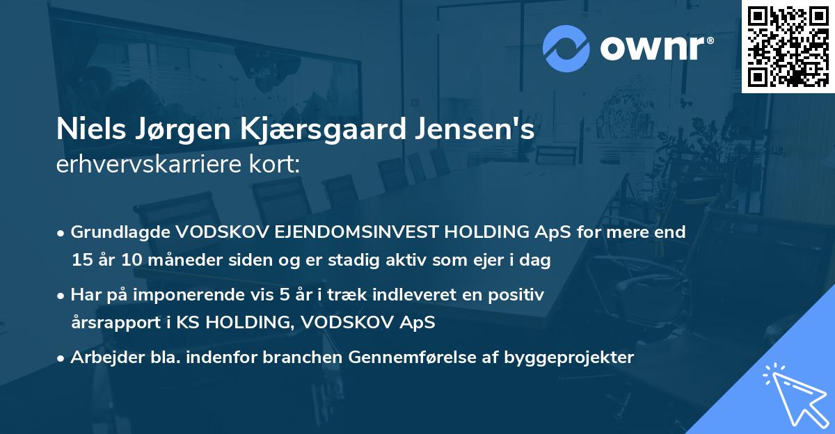 Niels Jørgen Kjærsgaard Jensen's erhvervskarriere kort