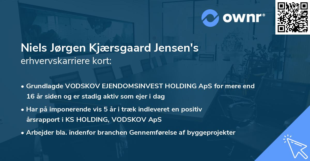 Niels Jørgen Kjærsgaard Jensen's erhvervskarriere kort