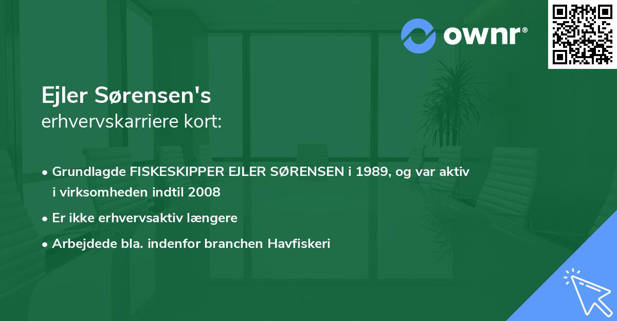 Ejler Sørensen's erhvervskarriere kort