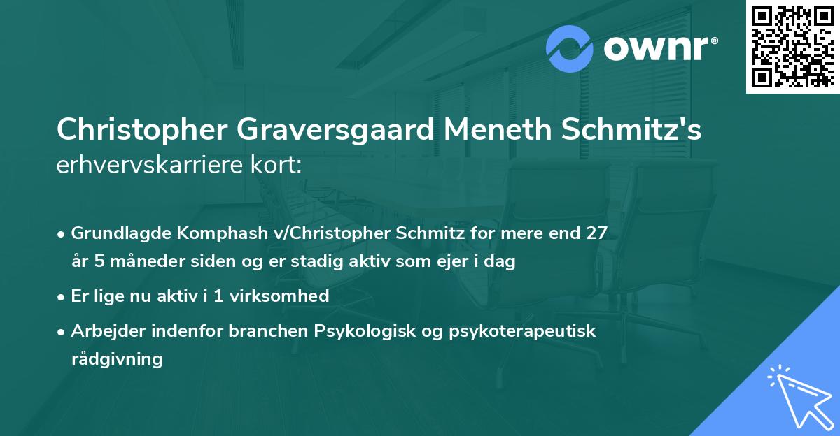 Christopher Graversgaard Meneth Schmitz's erhvervskarriere kort