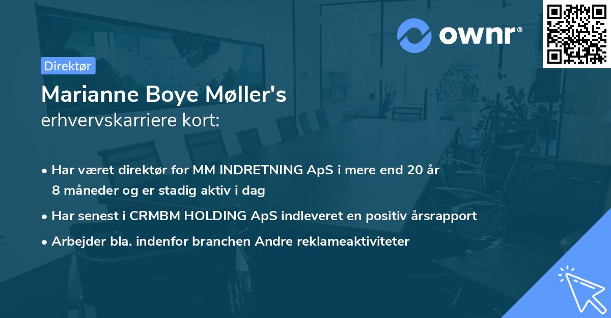 Marianne Boye Møller's erhvervskarriere kort