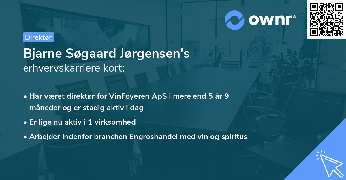Bjarne Søgaard Jørgensen's erhvervskarriere kort