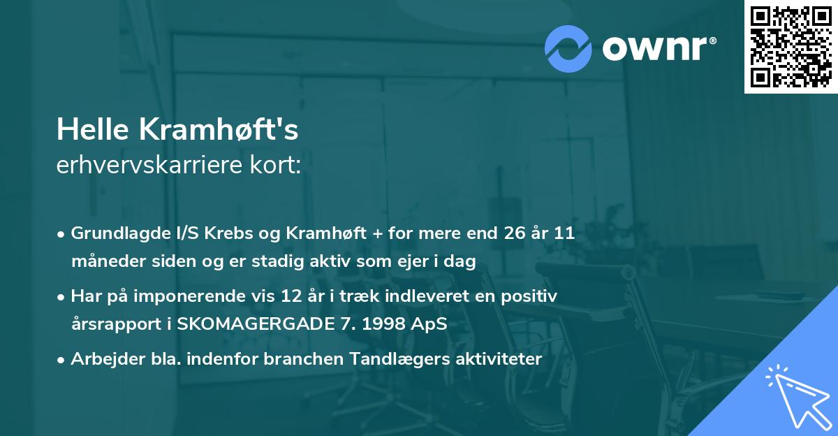 Helle Kramhøft's erhvervskarriere kort