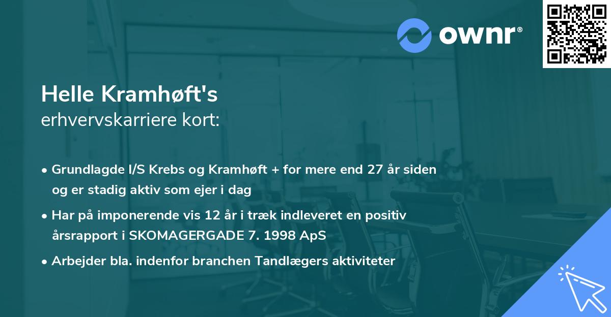Helle Kramhøft's erhvervskarriere kort
