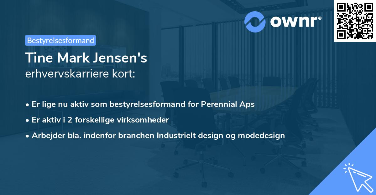 Tine Mark Jensen's erhvervskarriere kort