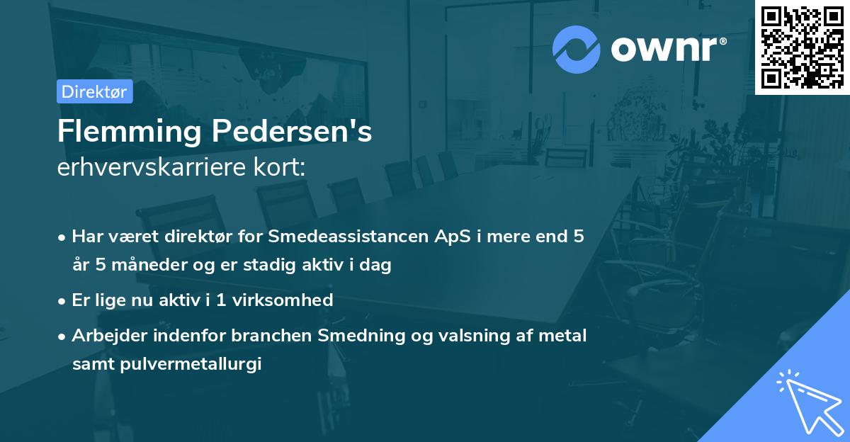 Flemming Pedersen's erhvervskarriere kort