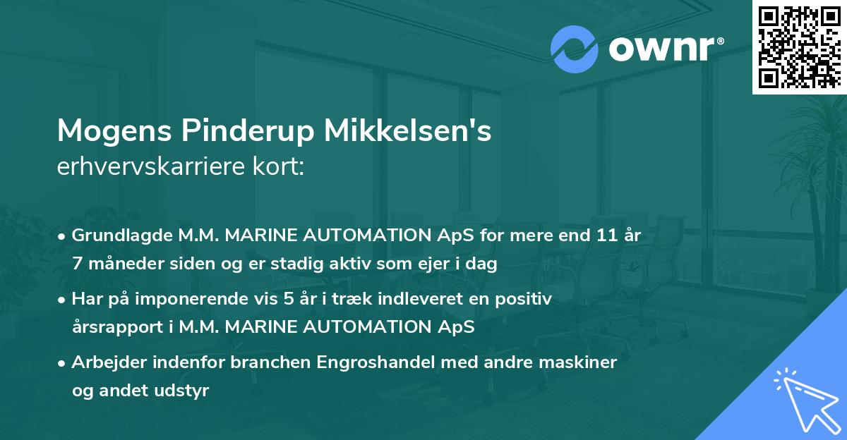 Mogens Pinderup Mikkelsen's erhvervskarriere kort