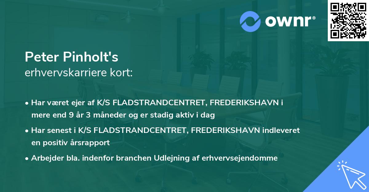 Peter Pinholt's erhvervskarriere kort