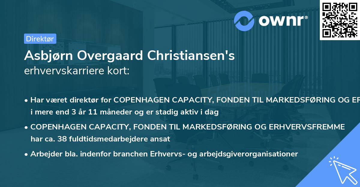 Asbjørn Overgaard Christiansen's erhvervskarriere kort