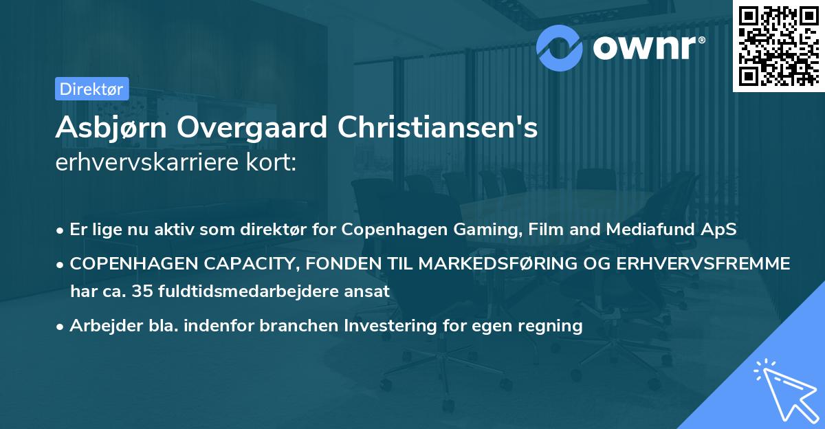 Asbjørn Overgaard Christiansen's erhvervskarriere kort