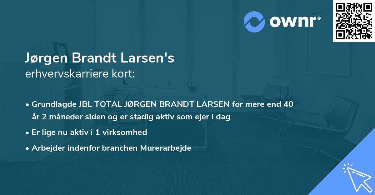 Jørgen Brandt Larsen's erhvervskarriere kort