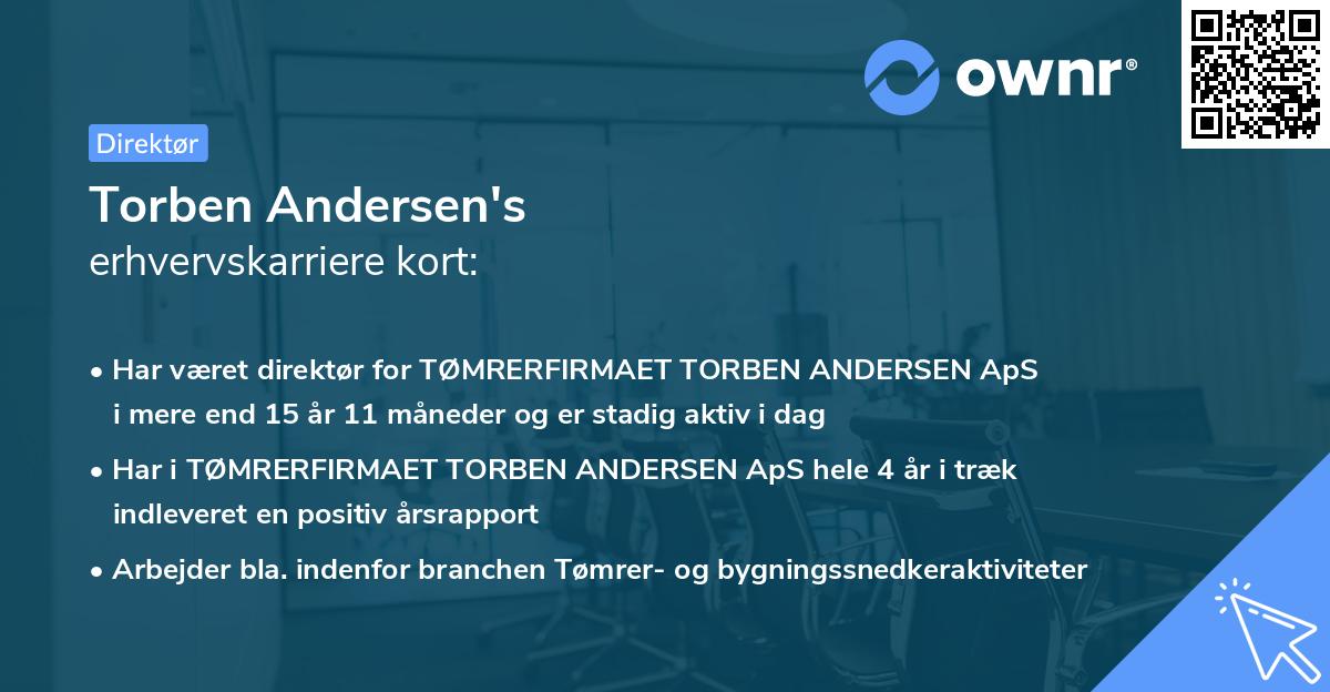 Torben Andersen's erhvervskarriere kort