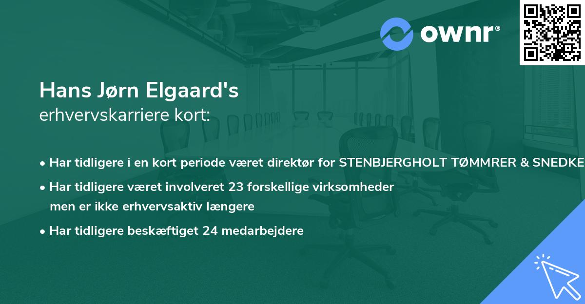 Hans Jørn Elgaard's erhvervskarriere kort