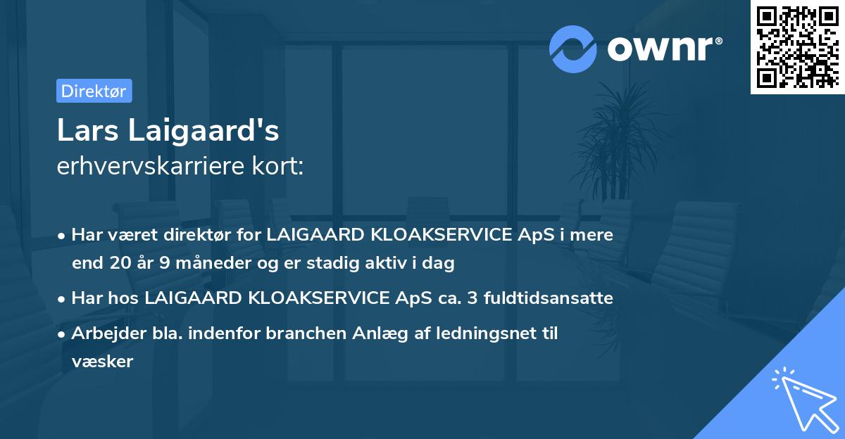 Lars Laigaard's erhvervskarriere kort