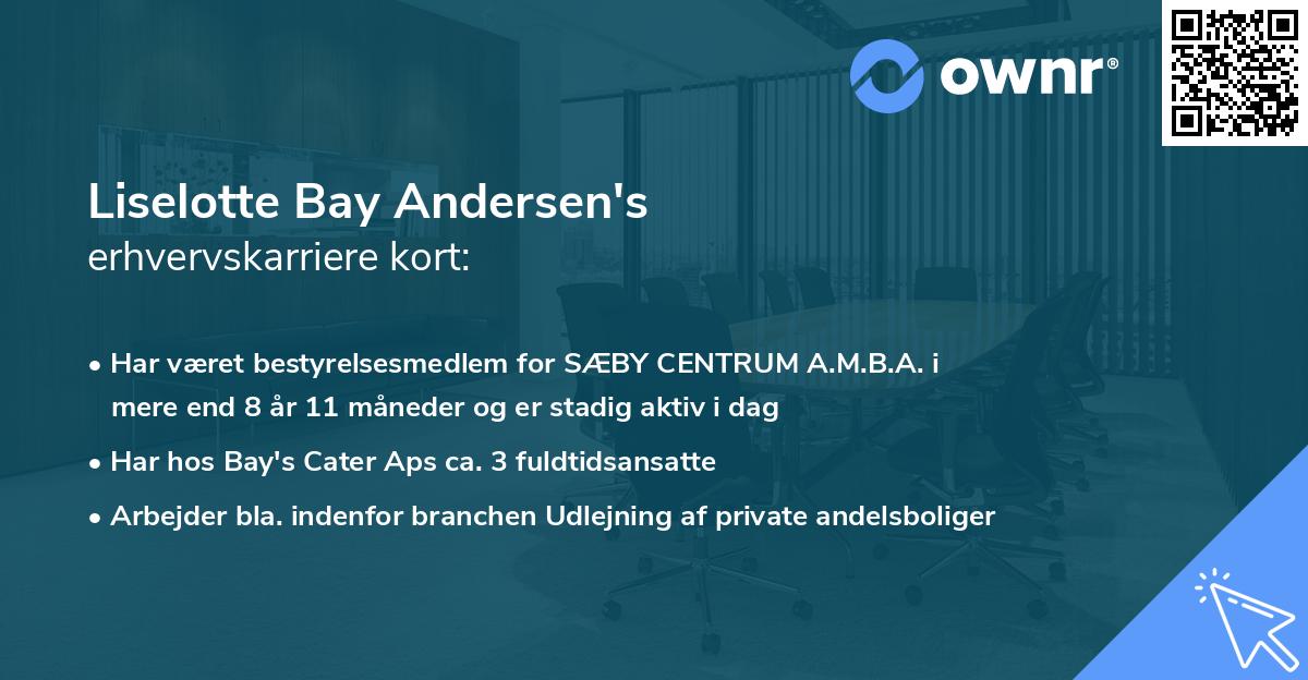 Liselotte Bay Andersen's erhvervskarriere kort