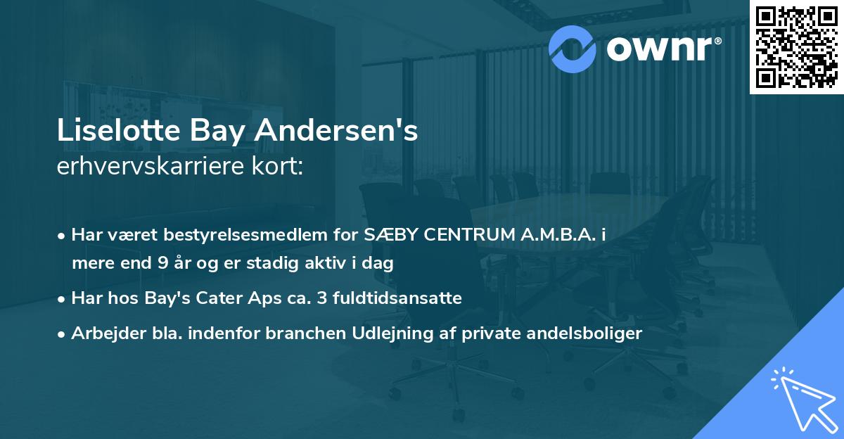 Liselotte Bay Andersen's erhvervskarriere kort