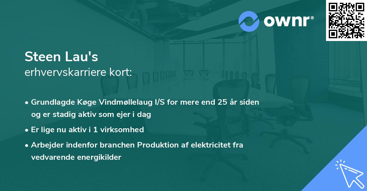 Steen Lau's erhvervskarriere kort