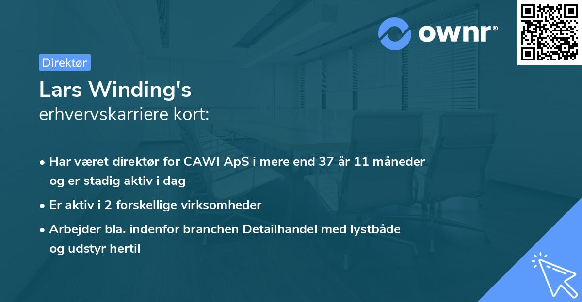Lars Winding's erhvervskarriere kort