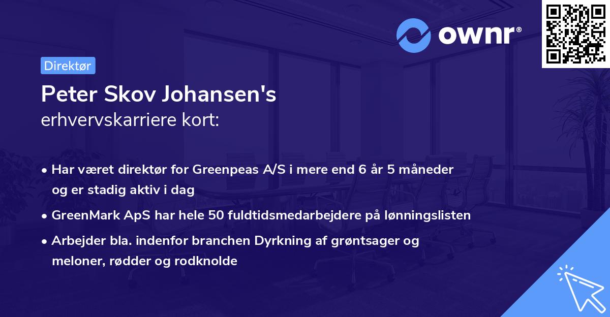 Peter Skov Johansen's erhvervskarriere kort