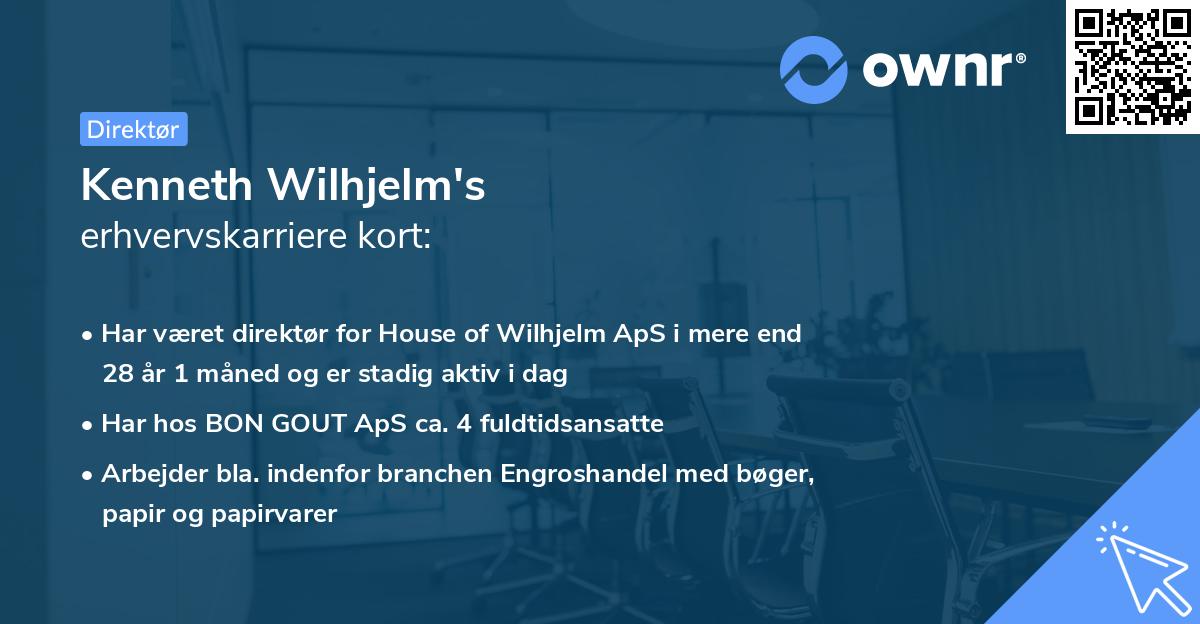 Kenneth Wilhjelm's erhvervskarriere kort