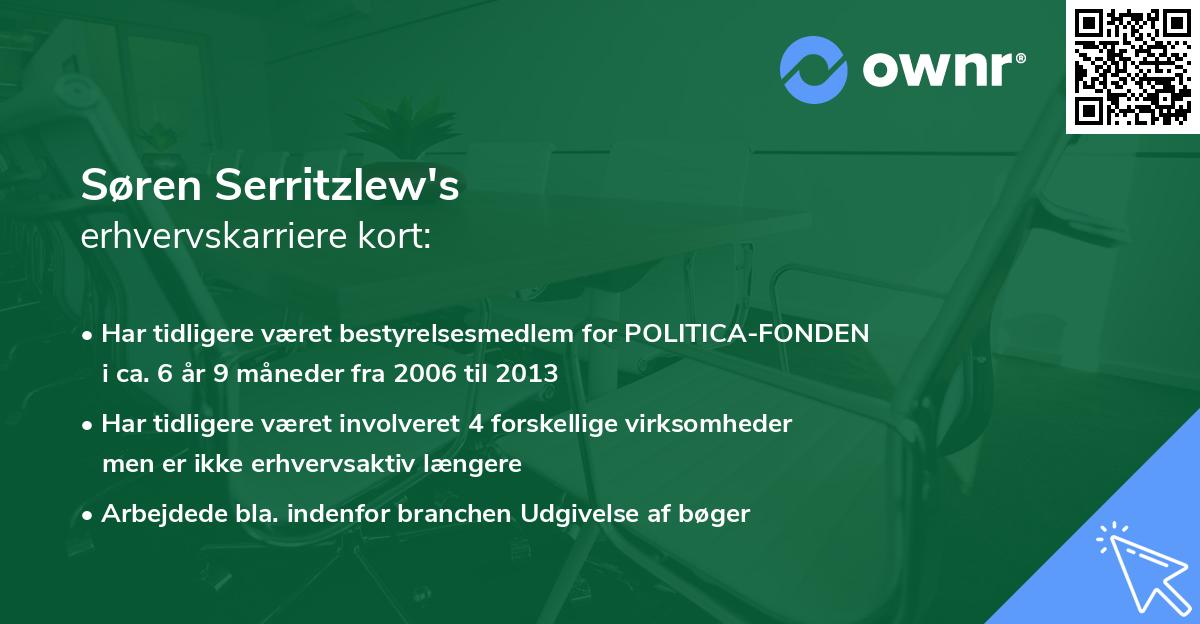 Søren Serritzlew's erhvervskarriere kort