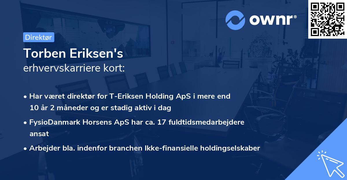 Torben Eriksen's erhvervskarriere kort