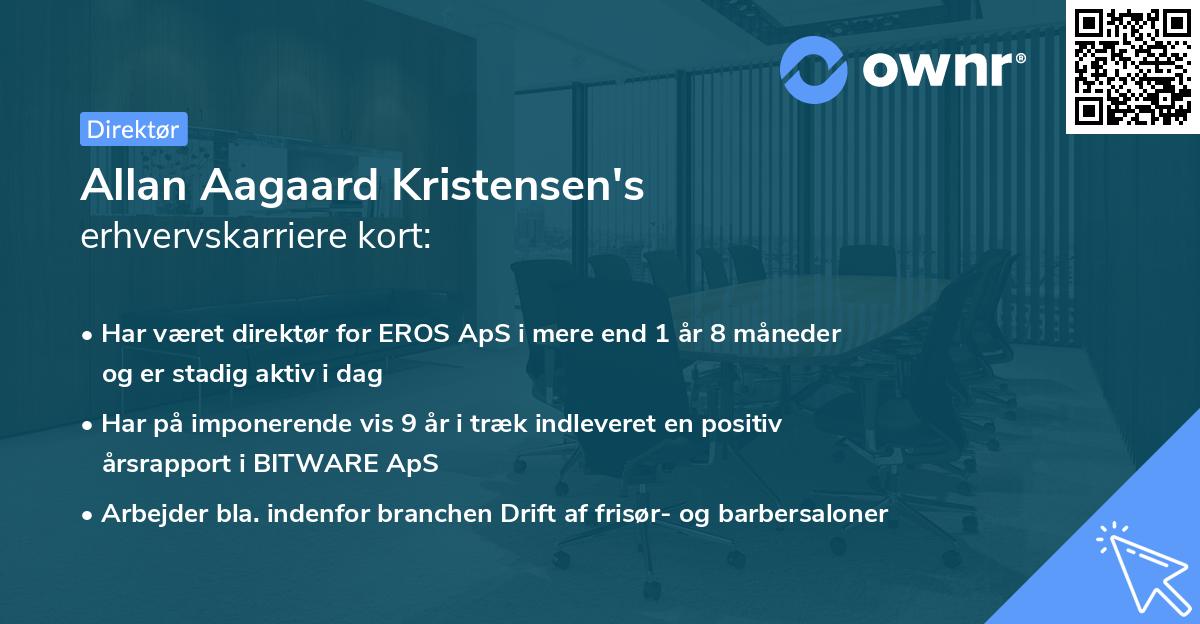 Allan Aagaard Kristensen's erhvervskarriere kort