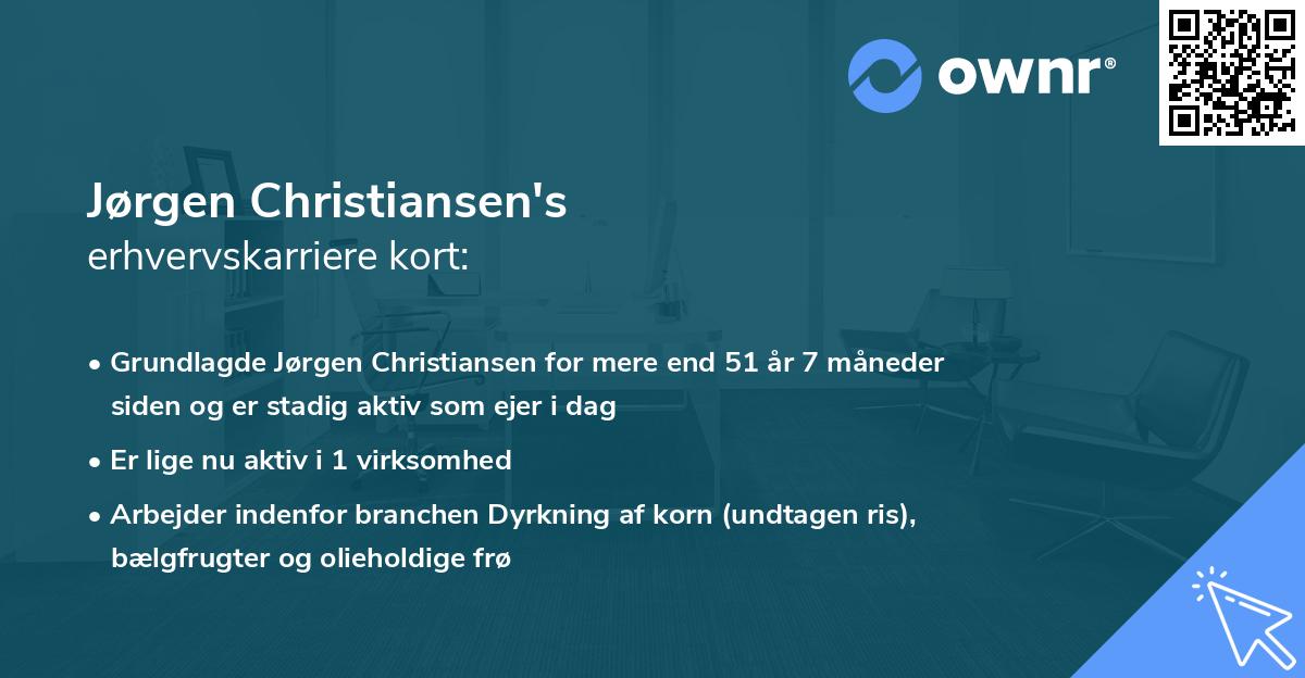Jørgen Christiansen's erhvervskarriere kort