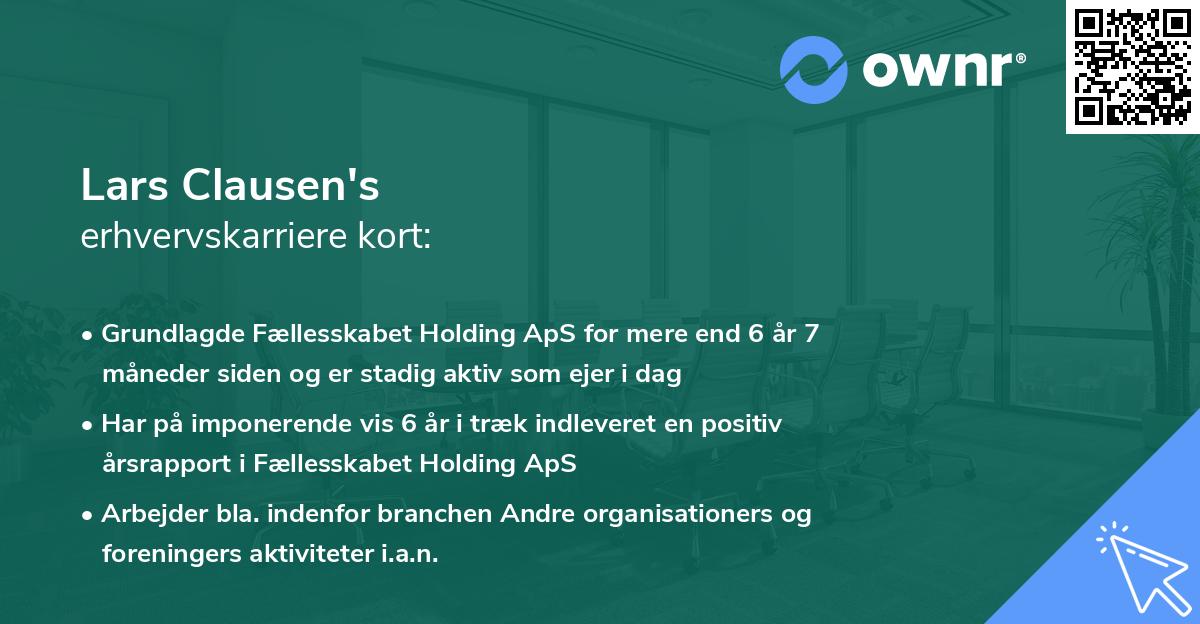 Lars Clausen's erhvervskarriere kort