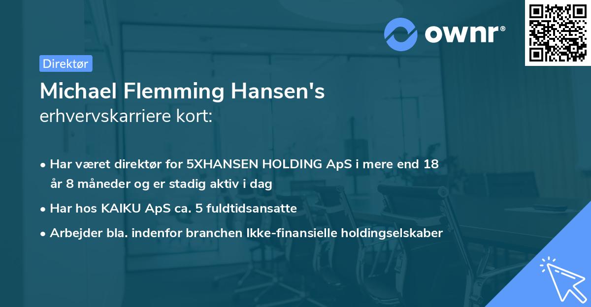 Michael Flemming Hansen's erhvervskarriere kort