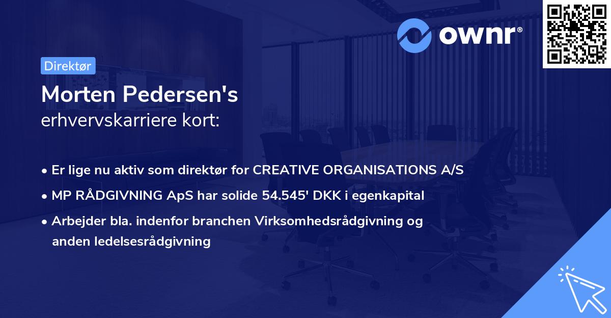 Morten Pedersen's erhvervskarriere kort