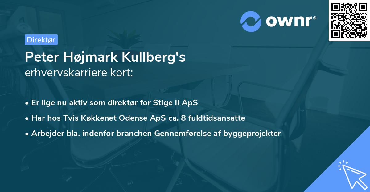 Peter Højmark Kullberg's erhvervskarriere kort