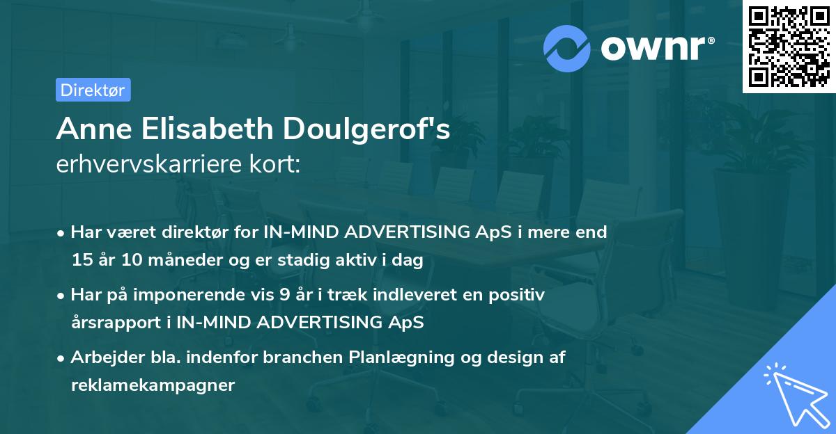 Anne Elisabeth Doulgerof's erhvervskarriere kort