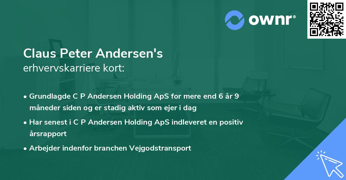 Claus Peter Andersen's erhvervskarriere kort