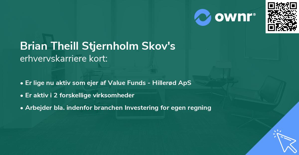 Brian Theill Stjernholm Skov's erhvervskarriere kort