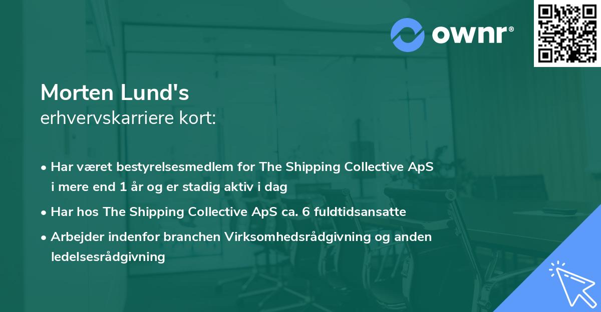 Morten Lund's erhvervskarriere kort