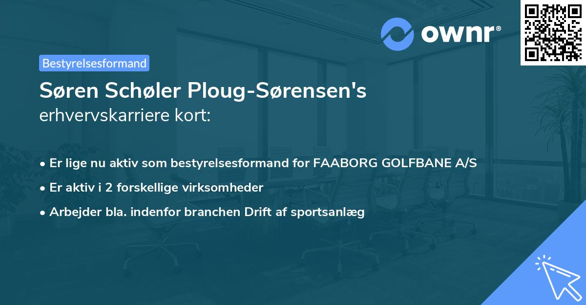 Søren Schøler Ploug-Sørensen's erhvervskarriere kort