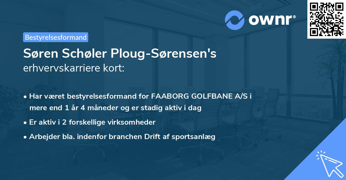 Søren Schøler Ploug-Sørensen's erhvervskarriere kort