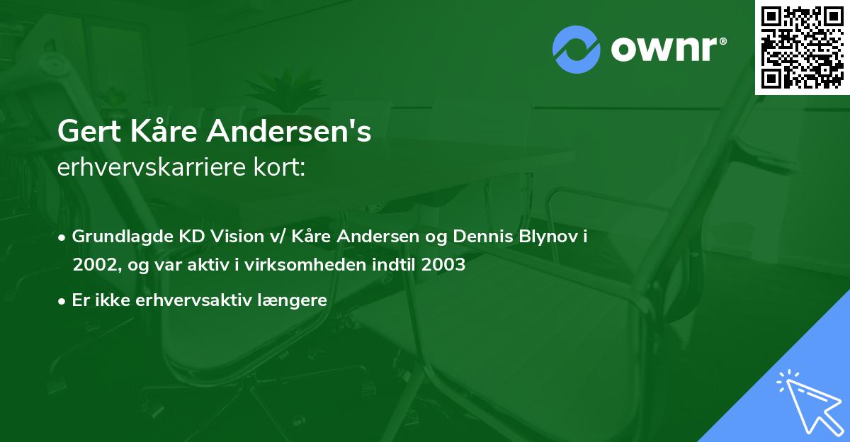Gert Kåre Andersen's erhvervskarriere kort
