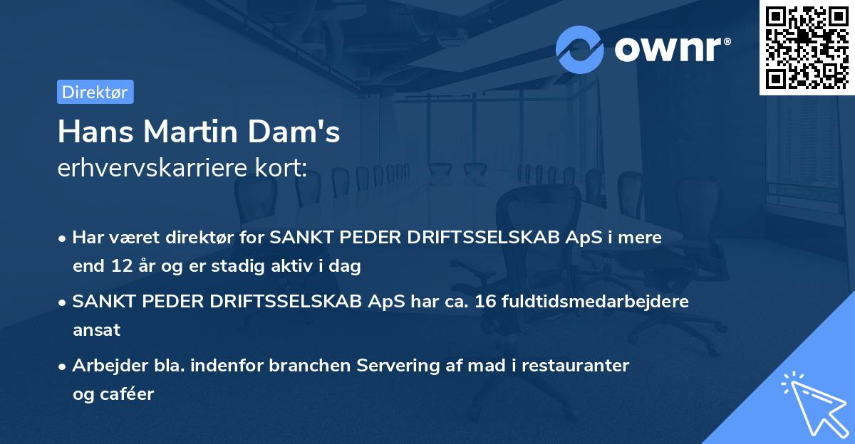Hans Martin Dam's erhvervskarriere kort