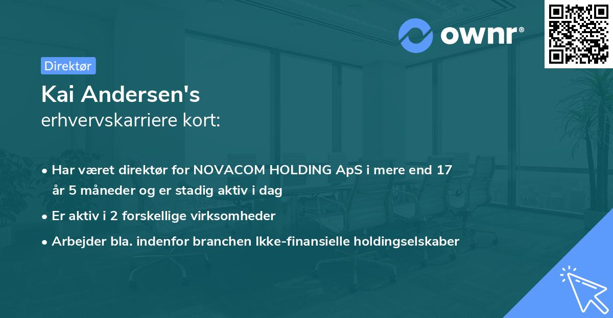 Kai Andersen's erhvervskarriere kort